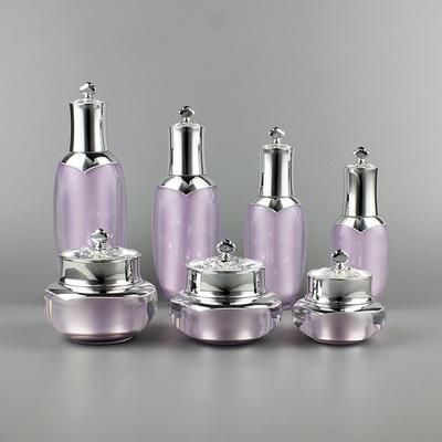 Luxury Gold Crown Cosmetic Packaging Plastic Bottle Cosmetic Jar (PPC-NEW-004)