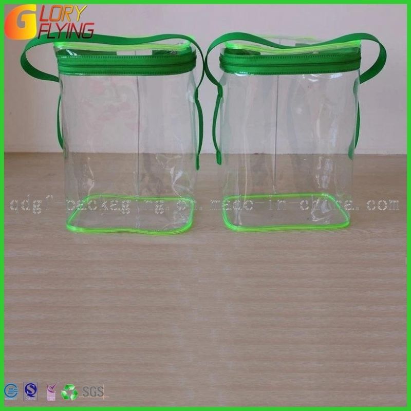 Plastic Bag Non-Woven PVC Bag with Zipper for Packing Towel.