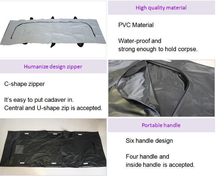 PVC PEVA Body Bag Daed Body Bag Funeral Body Bag Cadaver Body Bag