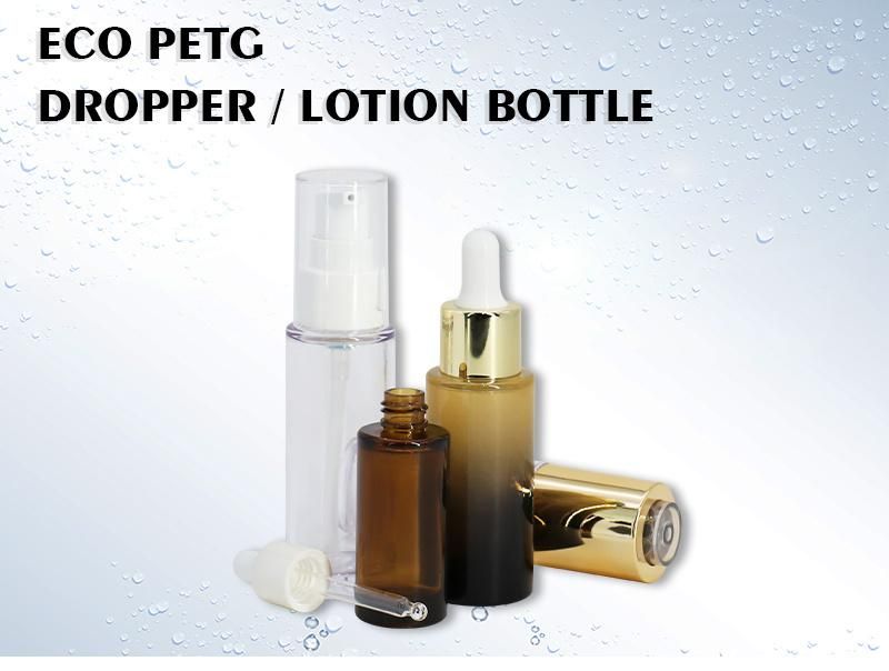 Hot Selling 10ml 20ml 30ml PETG Colored Lotion Dropper Bottles