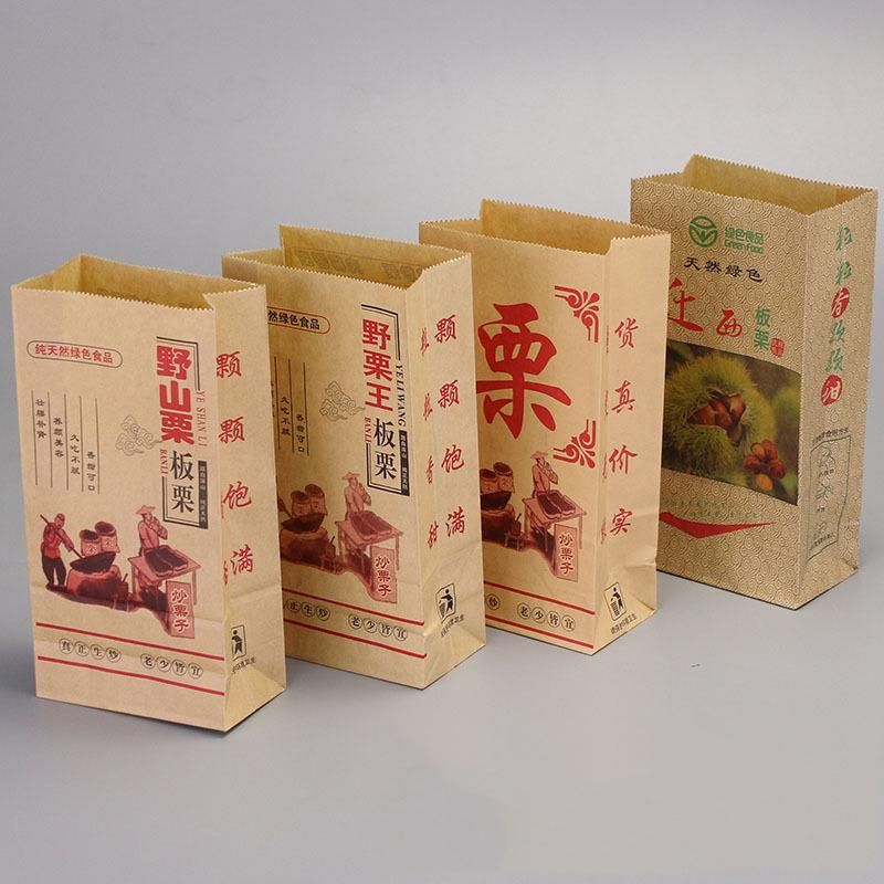 Food Grade Greaseproof Packaging Bags Cheap Price Sandwich Food Delivery Paper Bag