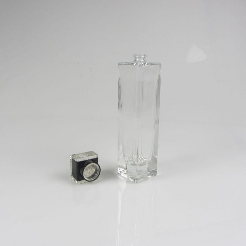 Free Sample 100ml Square Spray Glass Perfume Bottle