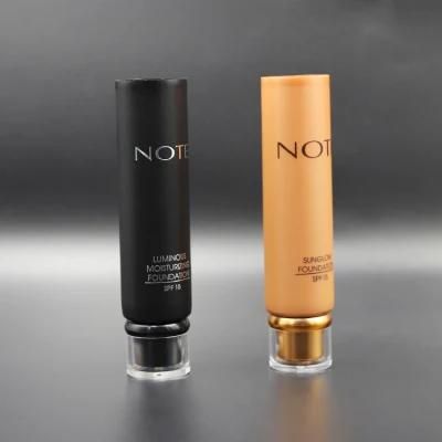 Silkscreen Printing HDPE Cosmetic Foundation Makeup Tube with Acrylic Cap