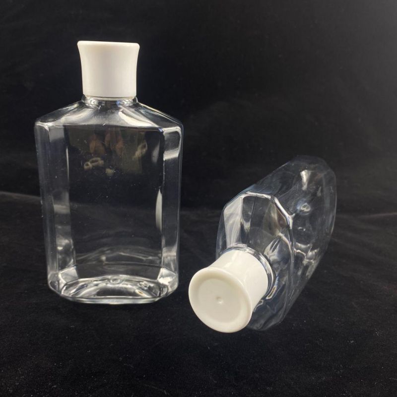 Empty 500ml Boston Round Plastic Squeeze Shampoo Bottle