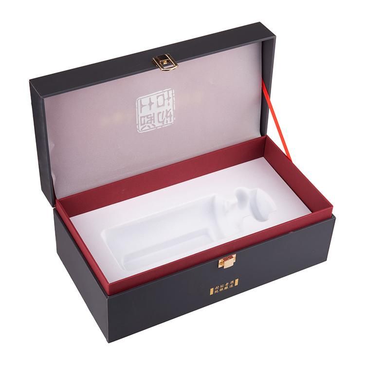 Firstsail High Quality Rigid Cardboard Magnetic Hot Stamping Champagne Whisky Red Wine Glass Gift Packaging Box