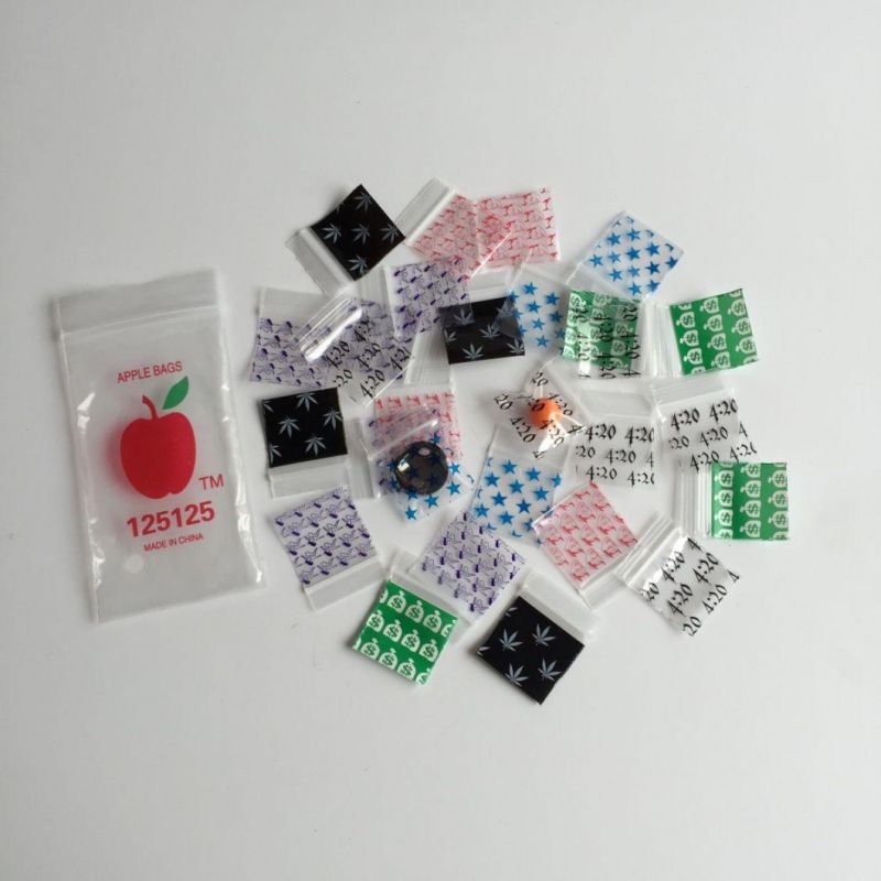 Transparent FDA Grade Reusable Apple Mini Ziplock Bag