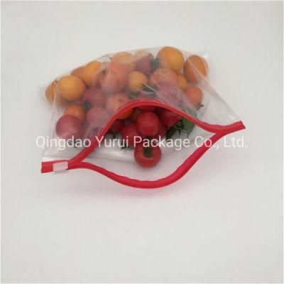 Leakproof Long Term Safe Fresh Food Slider Plastic Storage Bag for Fridge Food Vegetable