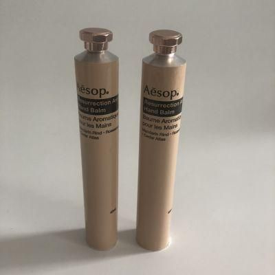 Luxury Aluminum Cosmetic Tube Hand Cream Packaging with Metal Lid