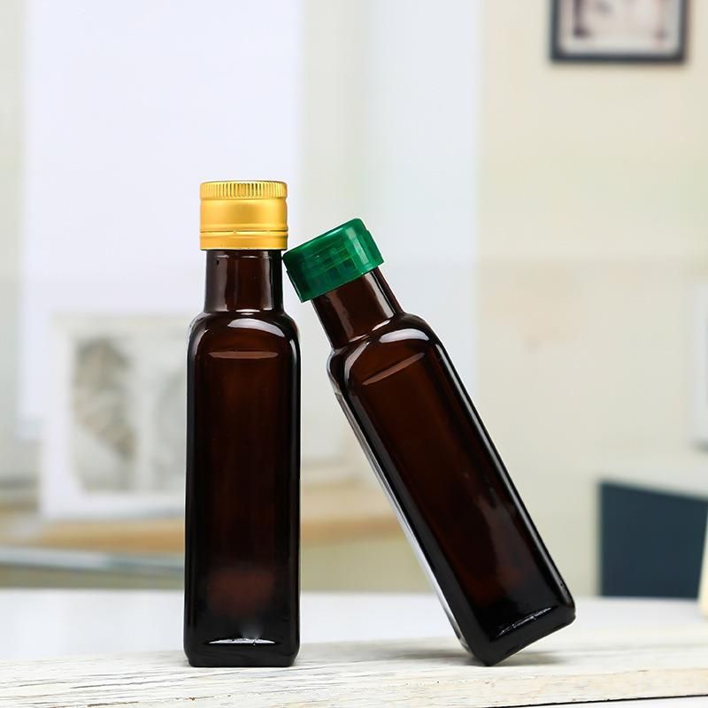 100ml Amber Round and Square Olive Oil Bottle