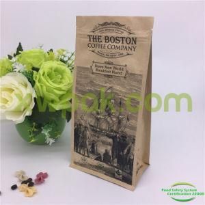 Customized Flat Bottom Paper Coffee Bags with Valve