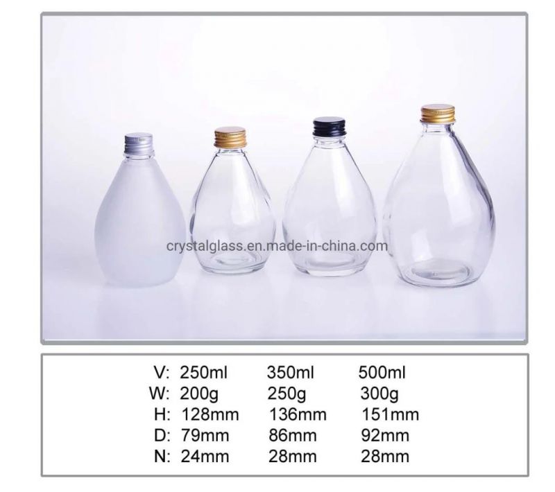 8oz 11oz 16oz Glass Bottle for Juicing Beverage. Storage. Liquids with Aluminium Caps