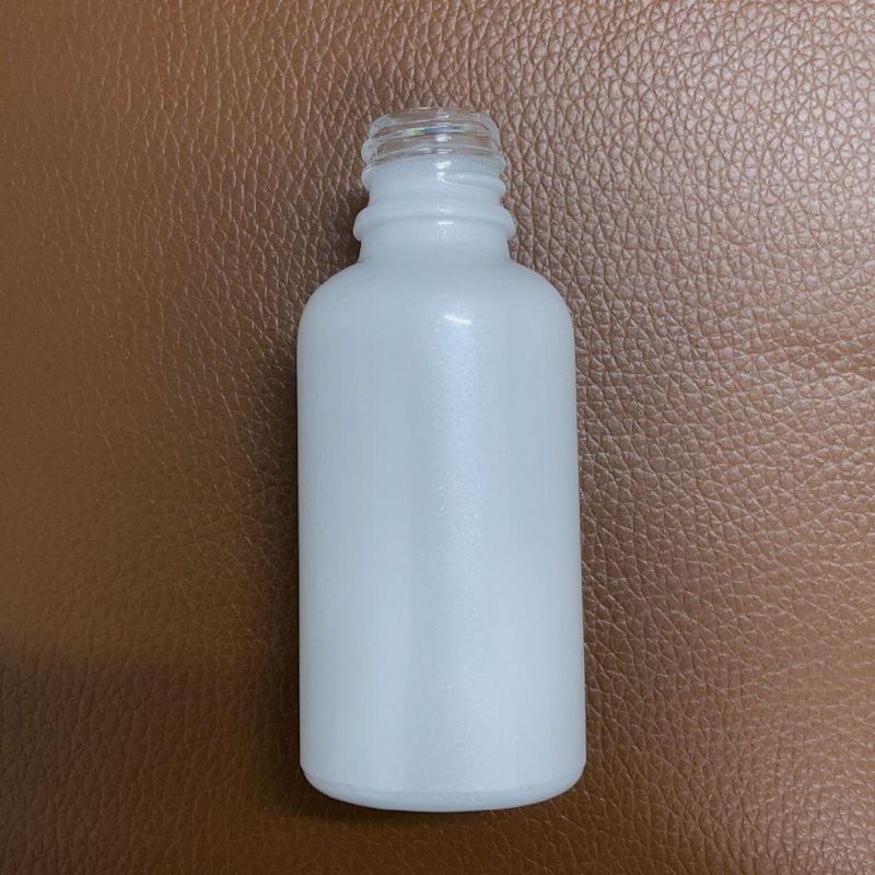 30ml Pearl White Glass Essential Oil Dropper Bottle