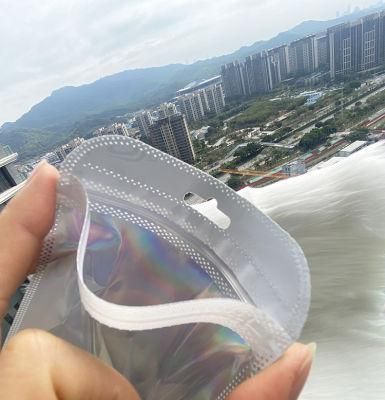 Holographic Film Plastic Bag Electronic Products Brush Zipper Bags