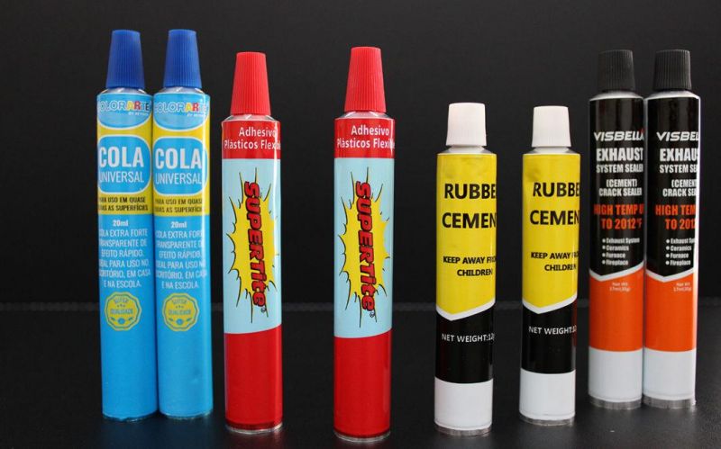 Manufacture Aluminum Super Glue Tubes Plastic Long Nozzle Cap for Adhesive Products