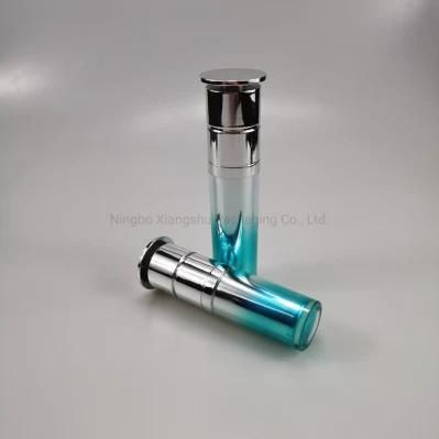 30ml 50ml 100ml Blue Electroplated Emulsion Bottle Essence Bottle with Mushroom Silver Cap for Eye Cream