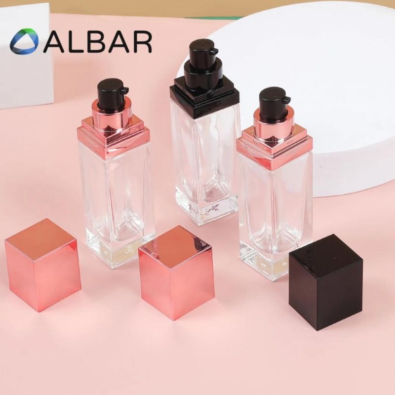 Slim Body Thick Bottom Liquid Glass Bottles for Face Lotion Body Milk Emulsion