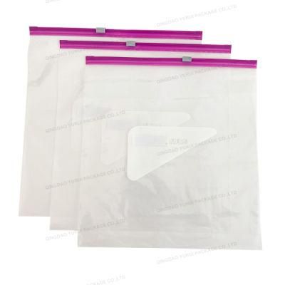 L M S Size Food Grade Reusable Custom Freezer Slide Zipper Ziplock PE Bag