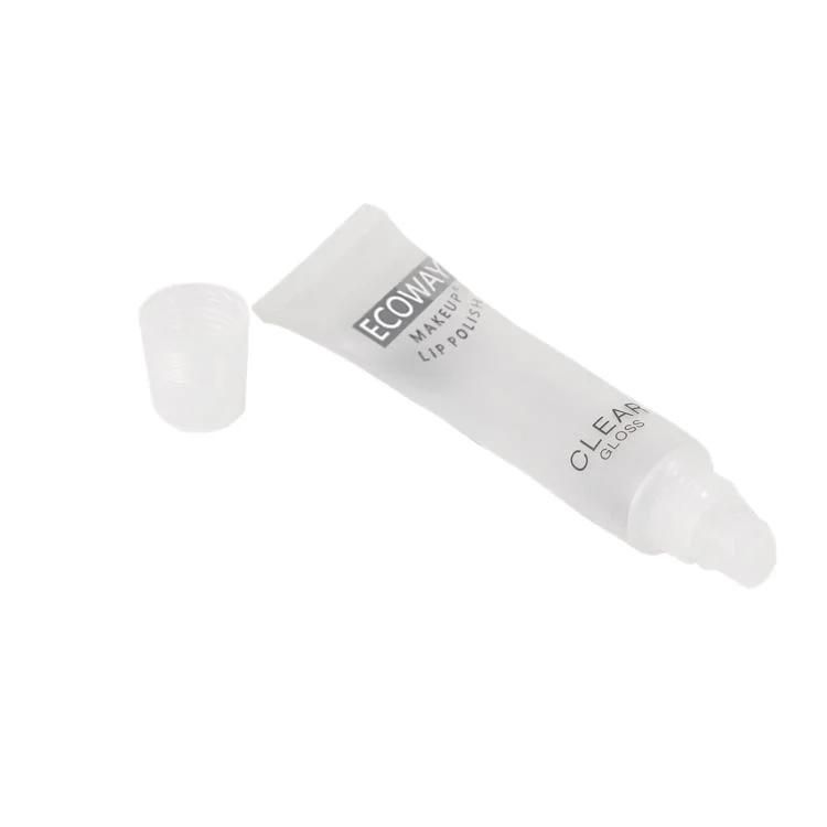 Soft Touch Plastic White Cosmetic Lipgross PE Packaging Tube