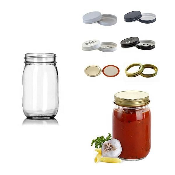 32oz Empty Mason Glass Jars with Lids for Preserves Jam Honey Jelly Wedding Baby Food Favors Kitchen Canning Pickle