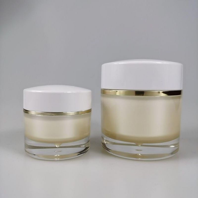 30g 50g Acrylic Squeeze Cream Jar Empty Cosmetic Airless Cream Jars