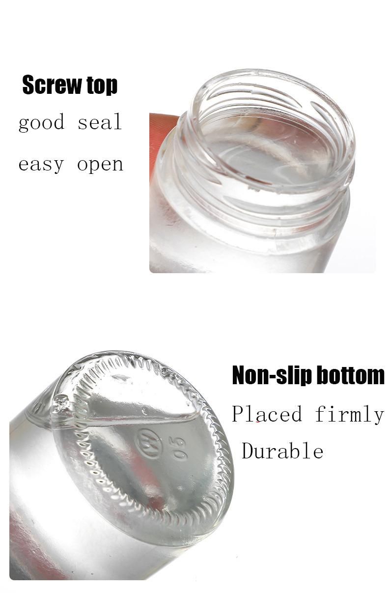 Customize Label Mini Small Round Honey Glass Jar 30ml 25ml with Metal Lid