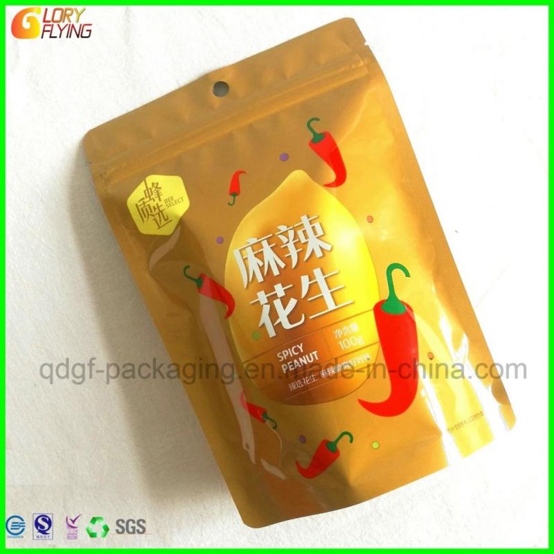 Food Packaging Zipper Bag for Packing Chili/Plastic Packaging with Clear Window