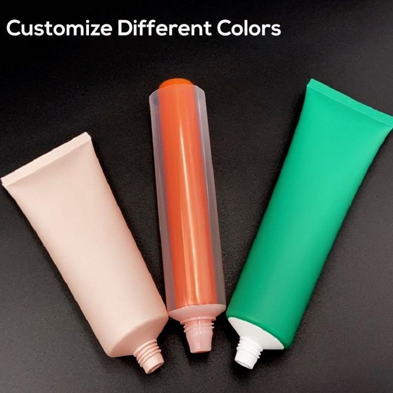 Empty PE Black White Plastic Squeeze Tube Face Cream Tube Cosmetic Packaging