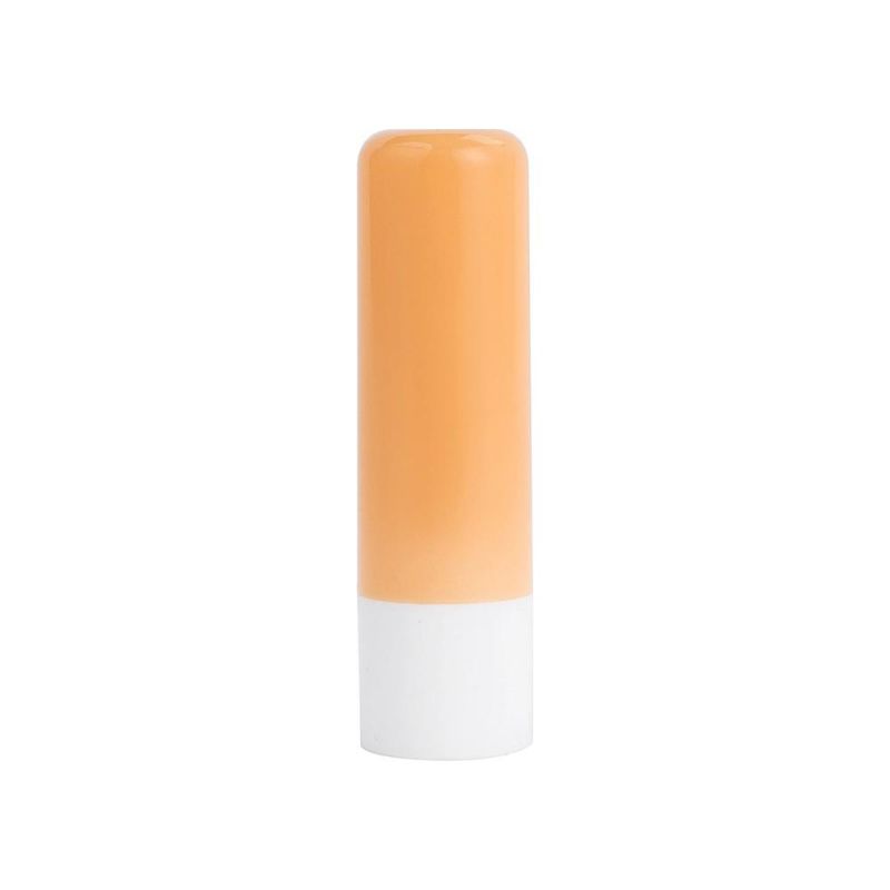 3.5g White and Orange Round Lip Gloss Cosmetic Empty Container