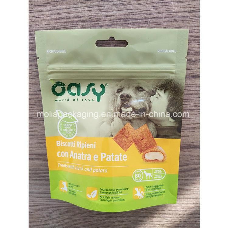 Custom Matte Plastic Bags/Stand up Pouch with Zipper for Dog Food 80g Bags with High Quality