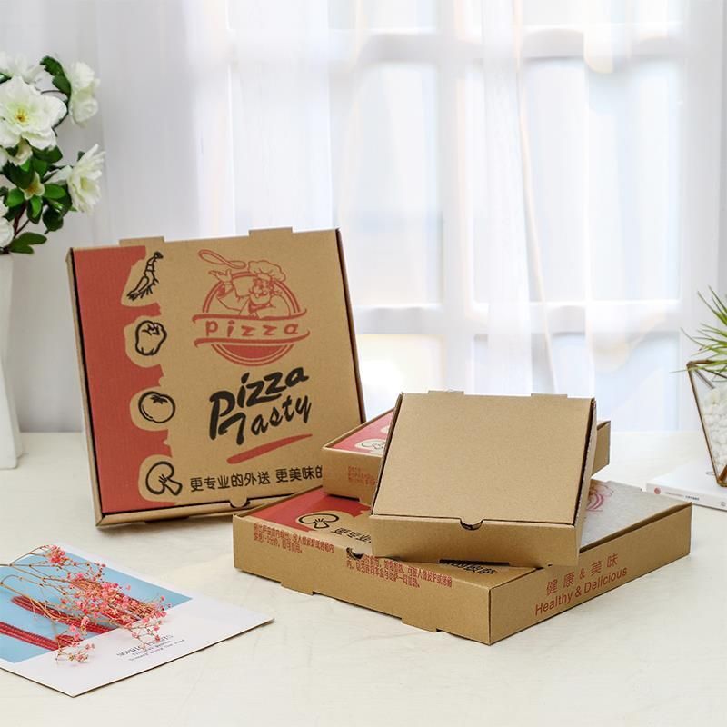 Food Grade Corrugated Flat Rectangle Pizza Packaging Box