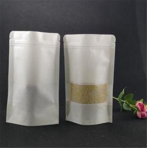 Best Selling Kraft White Paper Pouch Coffee Paper Bag with Window and Ziplock