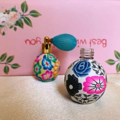 Soft Pottery Empty Perfume Bottle Handmade 10-15ml Printed Perfume Spray Bottle with Airbag