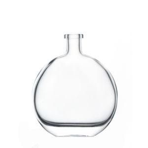 Factory Direct Sale Flint Hot Sale Flat Wine Glass Bottle with Rubber Stopper