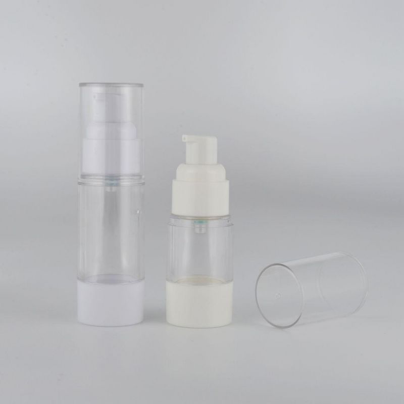 in Stock 15ml 30ml 50ml Mini Atomizer White Head Mist Airless Spray Bottle Packaging Cosmetic Airless Pump Bottle
