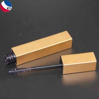 Rose Gold Eyelash Container Packaging Square Head Mascara Tube Plastic Bottle with Brush Head