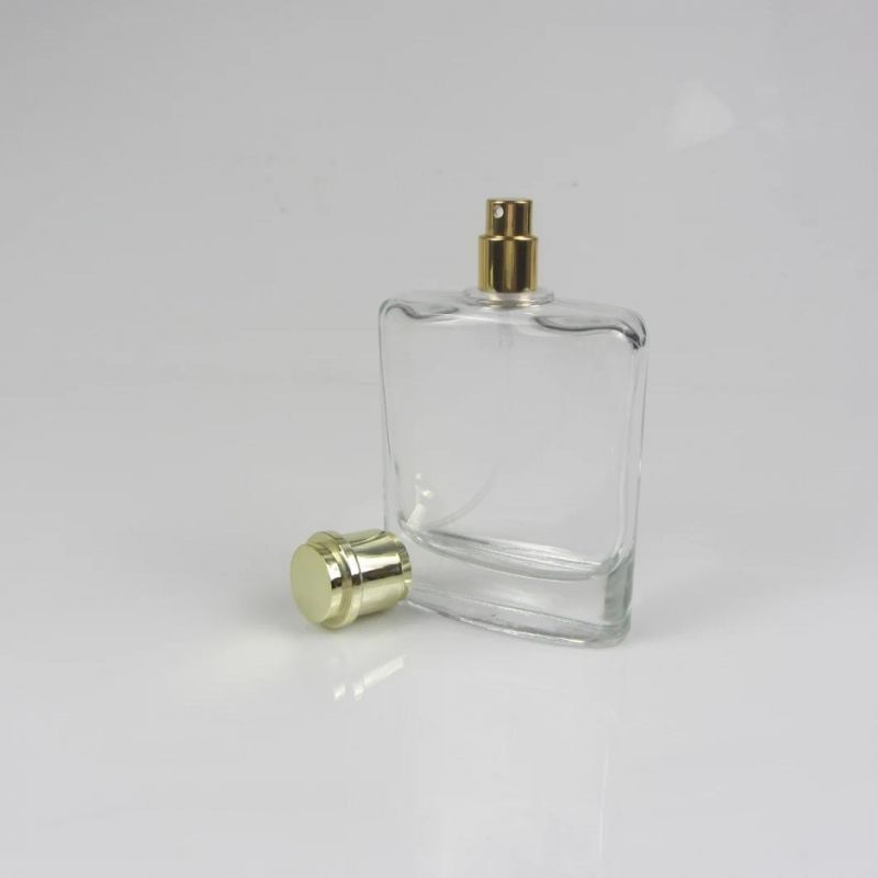 Custom Luxury Shaped Clear Empty Glass Spray Perfume Bottle 30ml 50ml 100ml