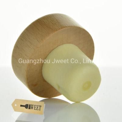 Wholesale Painted Premium Wood Cap Synthetic Cork for Wine Bottle