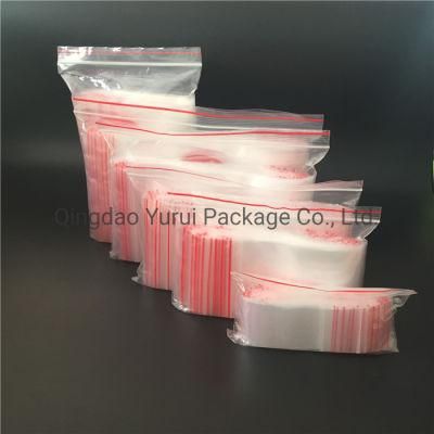 PE LDPE Grip Seal Clear Plastic Zipper Bag Resealable Zip Lock Bag