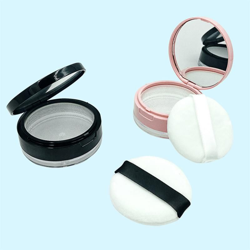 New Design Black Pink Acrylic Transparent Loose Powder Talcum Powder Optional Switch Packaging Plastic Jar with Lid