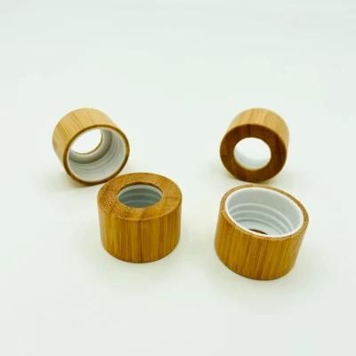 Customized 24mm 28mm Natural Wooden Cap Reed Diffuser Bottle Bamboo Screw Top Cap
