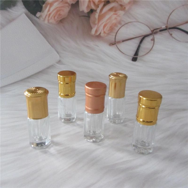 New Products Wholesale Glass Octagonal Attar Bottle 3ml