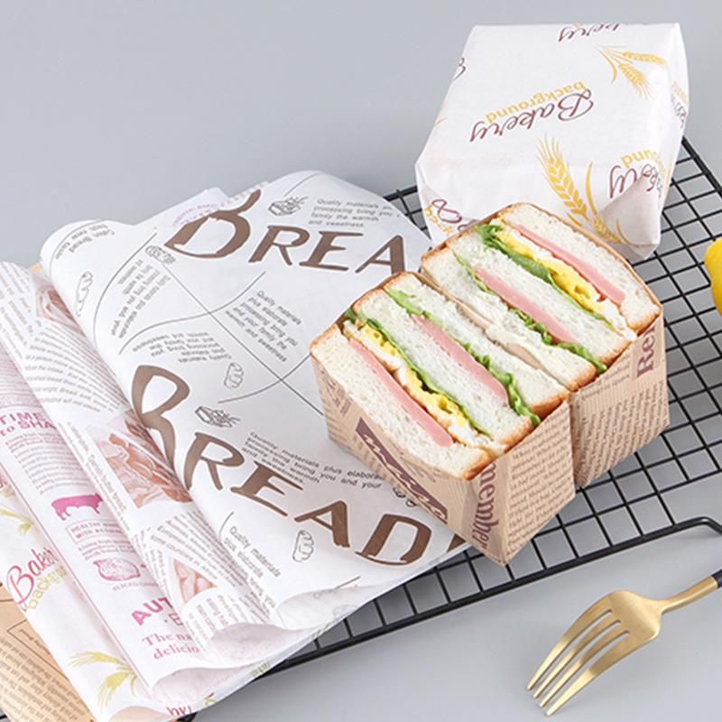 Food Grade Burger Sandwich Wrapping Paper PE Coated Packaging Paper