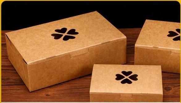 Kraft Paper Food Takeaway Box Food Package Box Salad Package Box Fried Chicken Package Box Oil Proof Wholsale