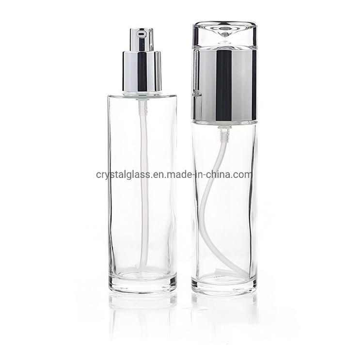 Custom Manufacturer 30ml 50ml 60ml 80ml 100ml Round Flat Skin Toner Frosted Glass Cosmetic Bottle