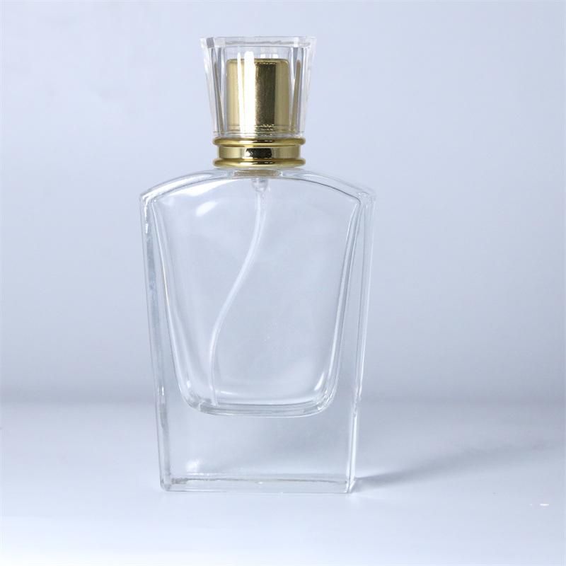 Unique Black Cap Glass Perfume Bottle with Custom Logo for Men