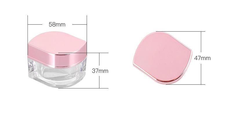 15g Latest Design Empty Plastic Cream Jar with Rose Gold Lid