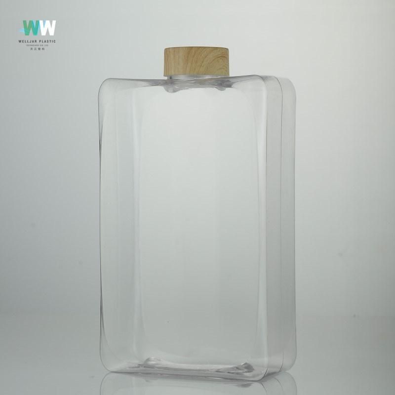 650ml Pet Empty Square Bottle with Screw Cap