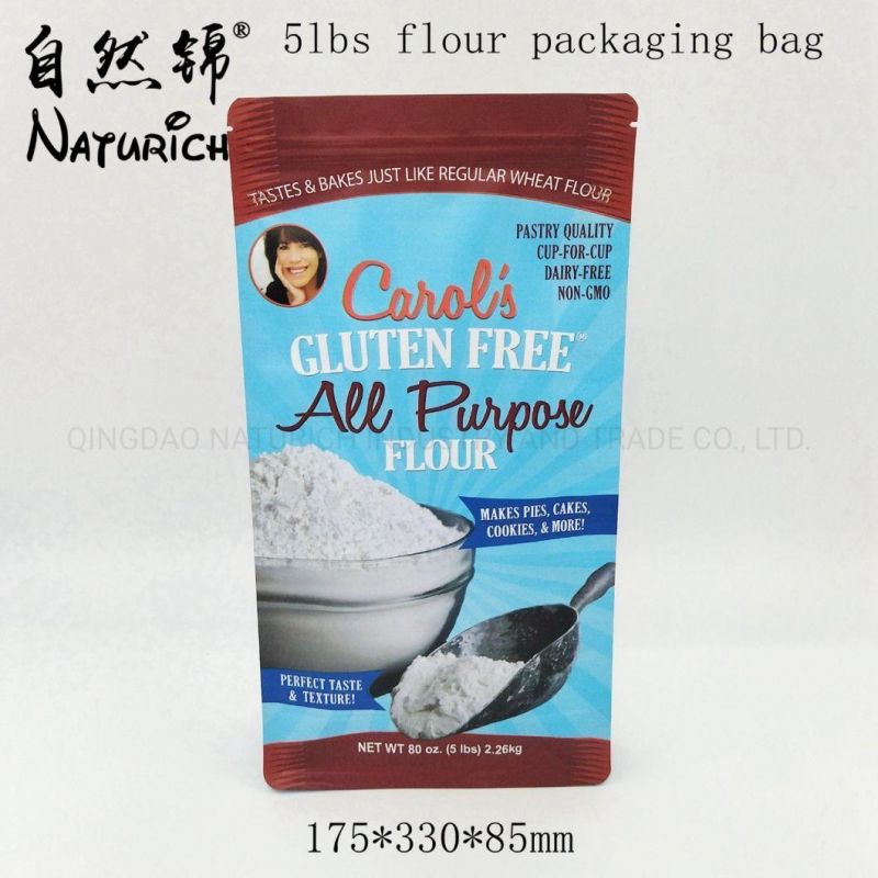 Digital Printing 1lbs/454G Cake Flour Packaging Bag Quad Seal Plastic Bag