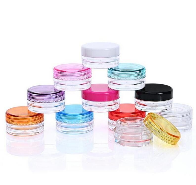 3G, 5g Cosmetic Cream Plastic Container Round Refillable Bottles