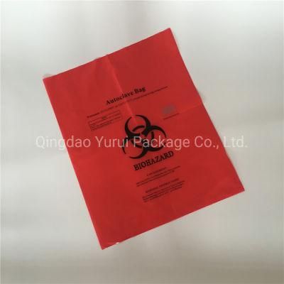 OEM Eco Friendly Large Plastic Biohazard Bags Medical Waste Star Seal Bottom on Roll Garbage Bags for Hospital Pet